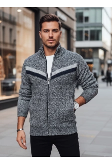 Sweter męski rozpinany jasnoszary Dstreet WX2261z