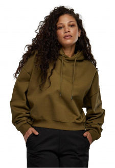 Dámy Cropped Heavy Hoody summerolive