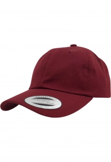 Nízkoprofilový bavlněný kepr kaštanové barvy