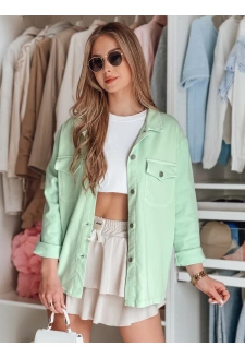 Kurtka damska koszulowa oversize OVERBOR miętowa Dstreet TY4891
