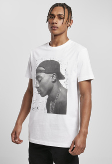 Tupac Cracked Background Tee bílé