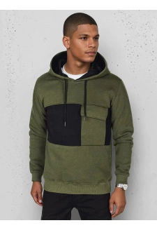 Bluza męska z kapturem khaki Dstreet BX5913