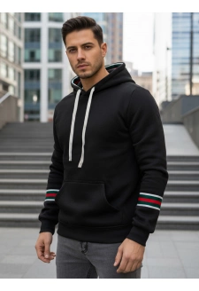 Bluza męska z kapturem czarna Dstreet BX5940