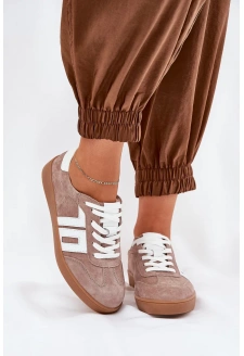 Dámské semišové sportovní sneakersy Vinceza – béžové