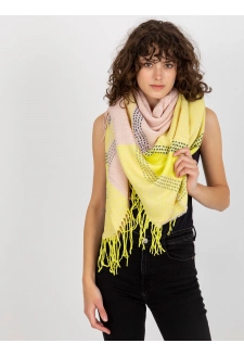 Vzorovaná šála - žlutá/béžová