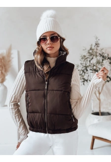 Kamizelka damska pikowana URBANELLE brązowa Dstreet TY4970