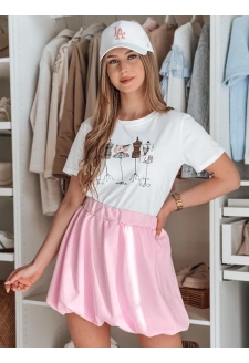 Spódniczka damska mini bombka PUFFELLA różowa Dstreet CY0504