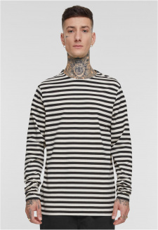 Pánské triko Regular Stripe LS - bílé/černé