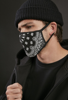 Bandana Face Mask 2-Pack black/white