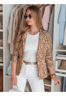 Marynarka damska taliowana MARABELL beżowa Dstreet PY0127