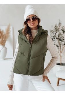 Kamizelka damska pikowana LIKEHUGS zielona Dstreet TY4977