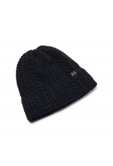 W Halftime Cable Knit Beanie-BLK