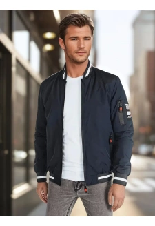 Kurtka męska przejściowa bomberka niebieska  Dstreet TX5015