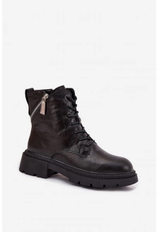 Dámské zateplené kotníkové workery Big Star – černé