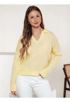 Sweter damski one size oversize VISTILLA cytrynowy Dstreet MY2415