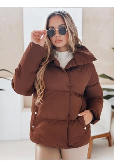 Kurtka zimowa damska pikowana LARO brązowa Dstreet TY4958