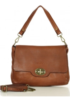 MARCO MAZZINI hnědá crossbody kožená kabelka