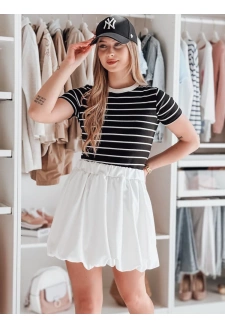 Spódniczka damska mini bombka PUFFELLA ecru Dstreet CY0501