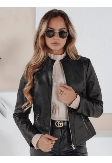 Kurtka skórzana damska ramoneska czarna Dstreet TY5201