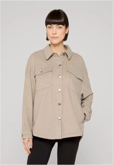 Dámské klasické overshirt lighttaupe