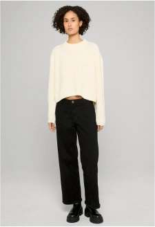 Dámský široký oversize svetr whitesand