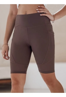 Spodenki damskie kolarki BIKELINE brązowe Dstreet SY0419