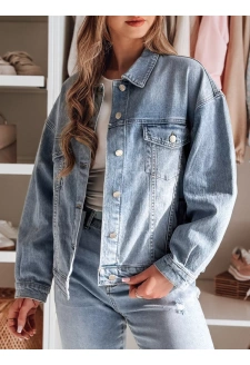 Kurtka damska katana przejściowa oversize NOVAJIN niebieska Dstreet TY4837