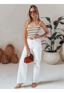 Body one size w paski STRIP BACK beżowe Dstreet RY2899