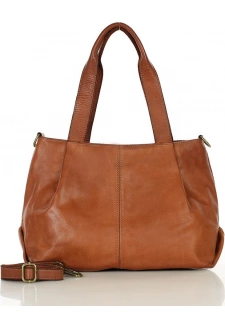 MARCO MAZZZINI Camel dámská kožená kabelka přes rameno