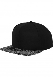 Bandana Snapback černá/paisley