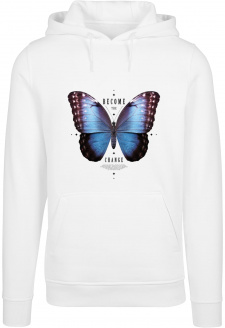 Pánská mikina Become The Change Butterfly Hoody bílá