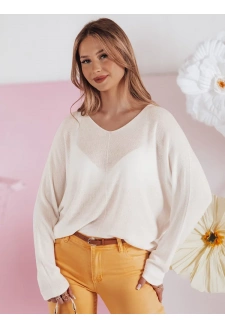 Sweter damskie one size oversize NORVAN ecru Dstreet MY2455