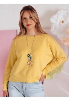 Bluzka damska masełko oversize z wisiorkiem NUBISS żółta Dstreet RY2798