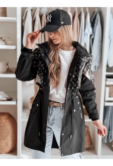 Kurtka damska przejściowa parka FERIPARKA czarna Dstreet TY4875