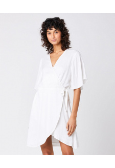 Šaty Rip Curl IBIZA WRAP DRESS White