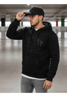 Bluza męska ocieplana z kapturem czarna Dstreet BX5920