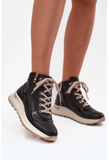 Dámské sportovní botky na platformě Zazoo – černé