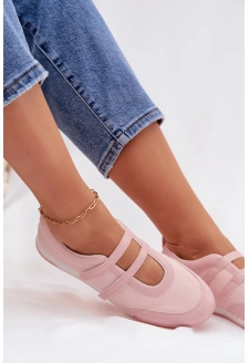 Dámské sportovní baleríny s pásky Farvessa – růžové