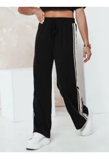 Dámské kalhoty one size VIBEBEX teplákové černé Dstreet UY2291
