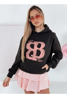 Bluza damska oversize z kapturem LITESSO czarna Dstreet BY1413