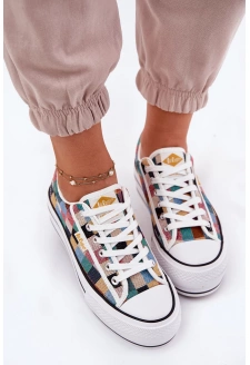 Dámské vzorované trampky na platformě Lee Cooper – multikolor