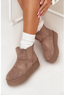 Dámské sněhule s elastickou vsadkou Kiora – khaki