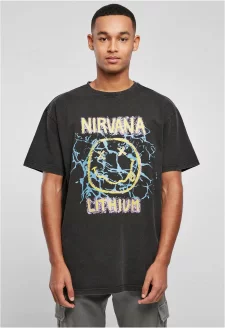Pánské tričko Nirvana Lithium - černé