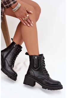 Dámské zateplené kotníkové boty Vinceza – černé