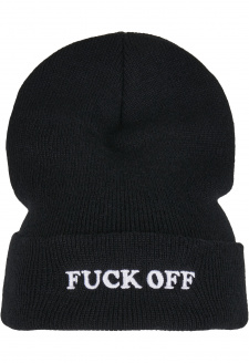 Fuck Off Beanie černo/bílá