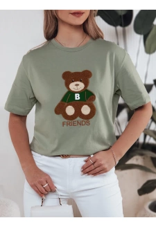 T-shirt damski BAREN ciemnozielony Dstreet RY2539