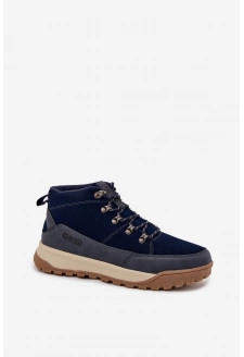Pánské zateplené trekingové boty Big Star – tmavě modré