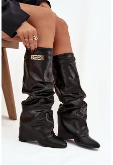 Dámské kotníkové boty Glorine na sloupkovém podpatku – černé