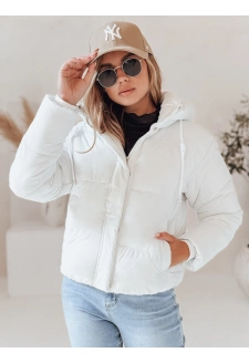 Kurtka zimowa damska SNOWLIKE pikowana z kapturem biała Dstreet TY4932