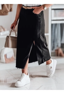 Spódnica jeansowa midi z rozcięciem MIDILEXU niebieska Dstreet CY0488